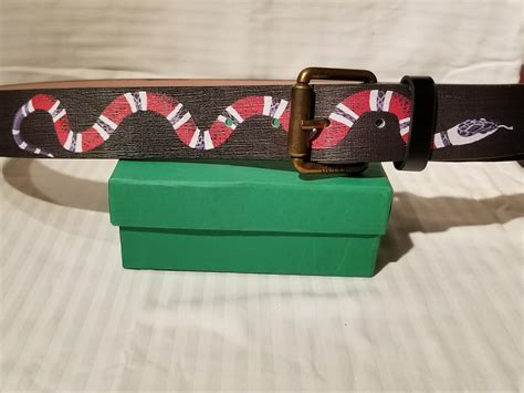 Gucci Cinturón De Cuero Con Serpiente 